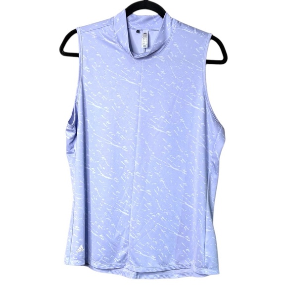 ADIDAS Primeblue Sustainably Made Sleeveless Golf Shirt Mock Neck Design Sz XL - Picture 3 of 11